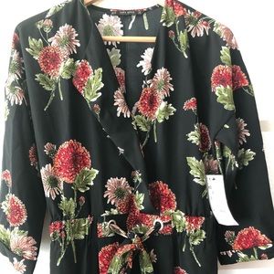 NWT Zara floral jumpsuit